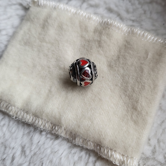 Kay Jewelers Michael Anthony Charmed Memories Enamel Heart Sterling silver Charm - Picture 4 of 6